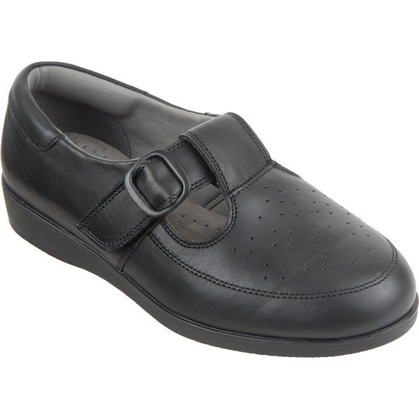 Cosyfeet Black Ladies Shoe (Catherine)