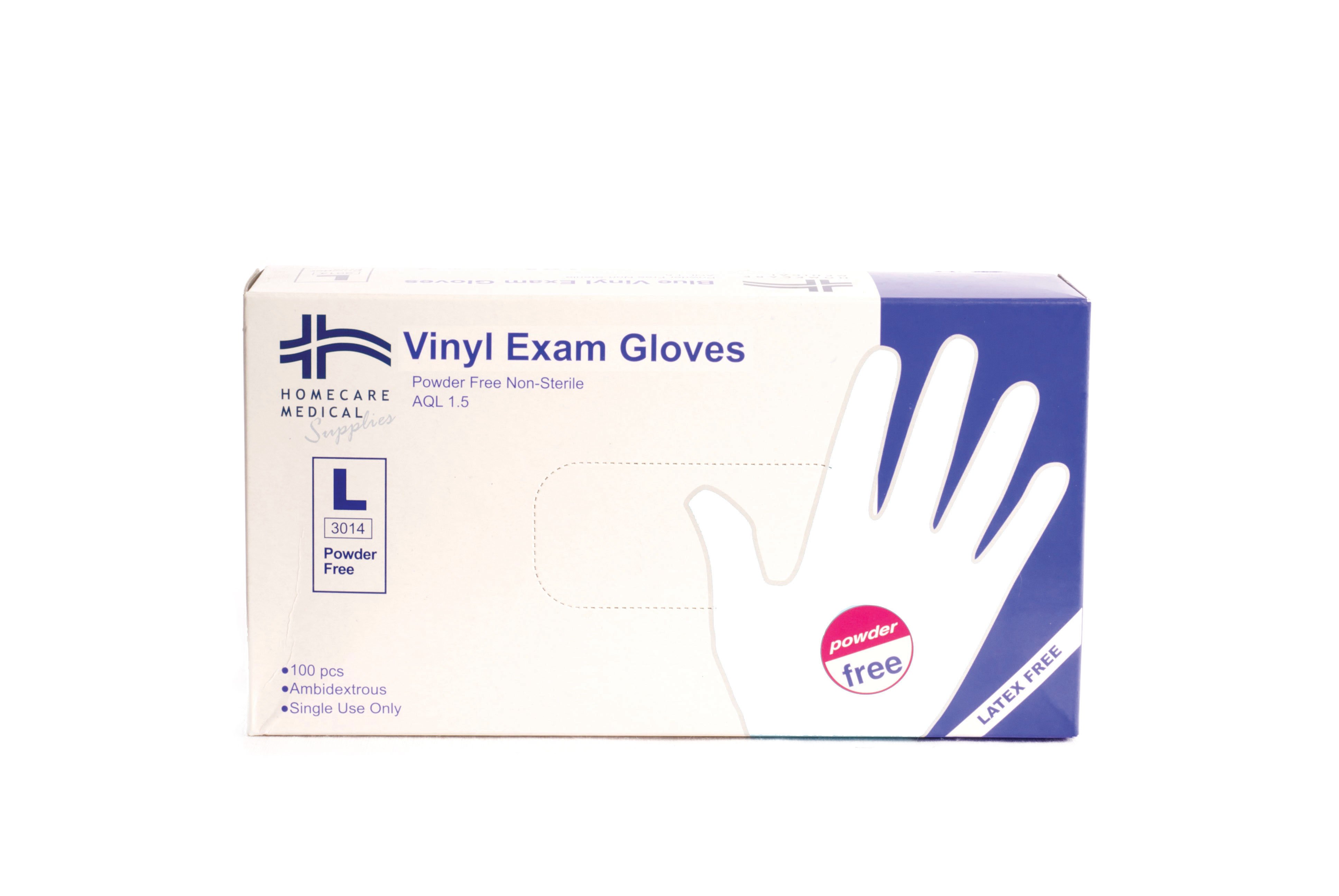 vinyl powderfree glove white