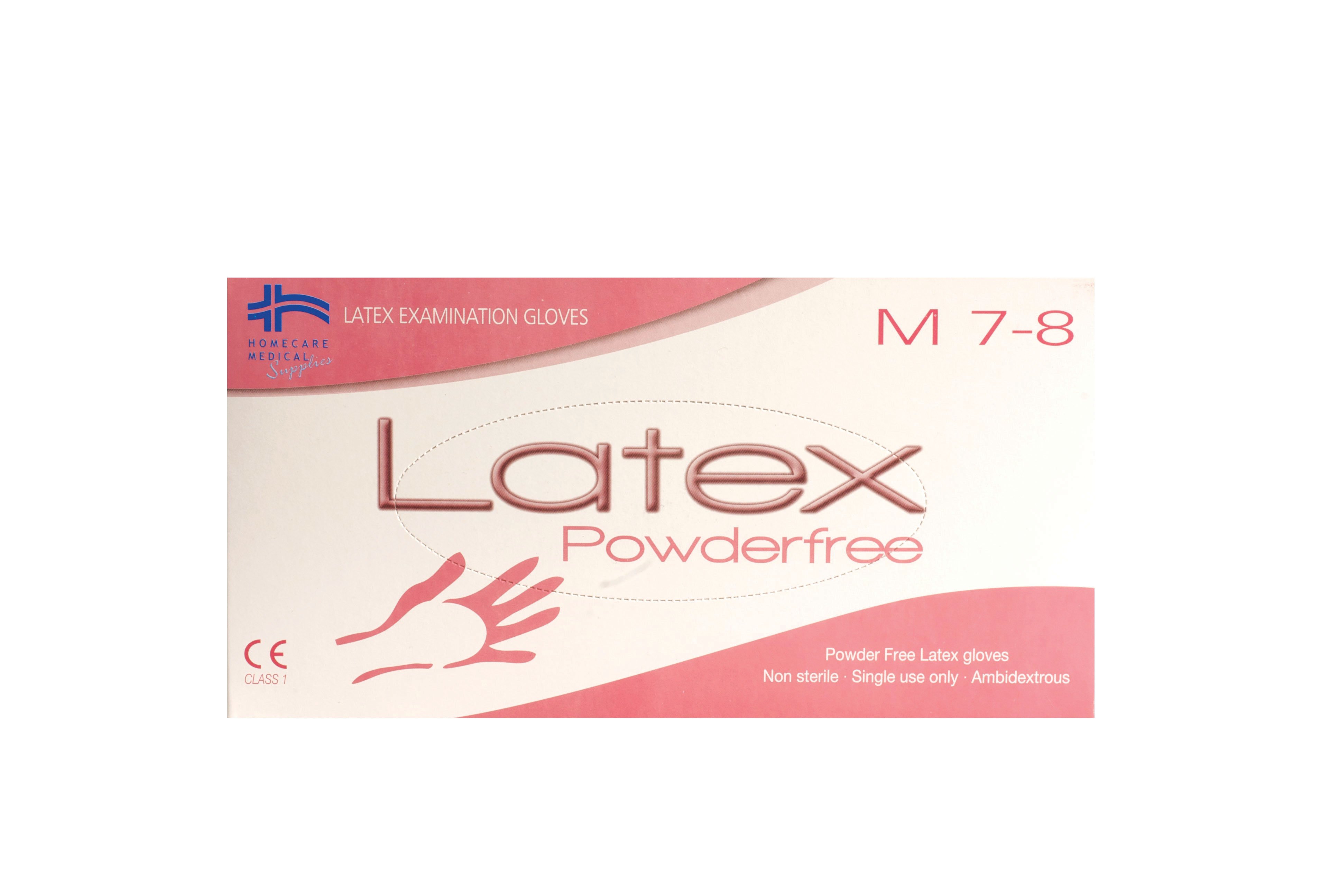 Powderfree Homecare Latex Gloves 