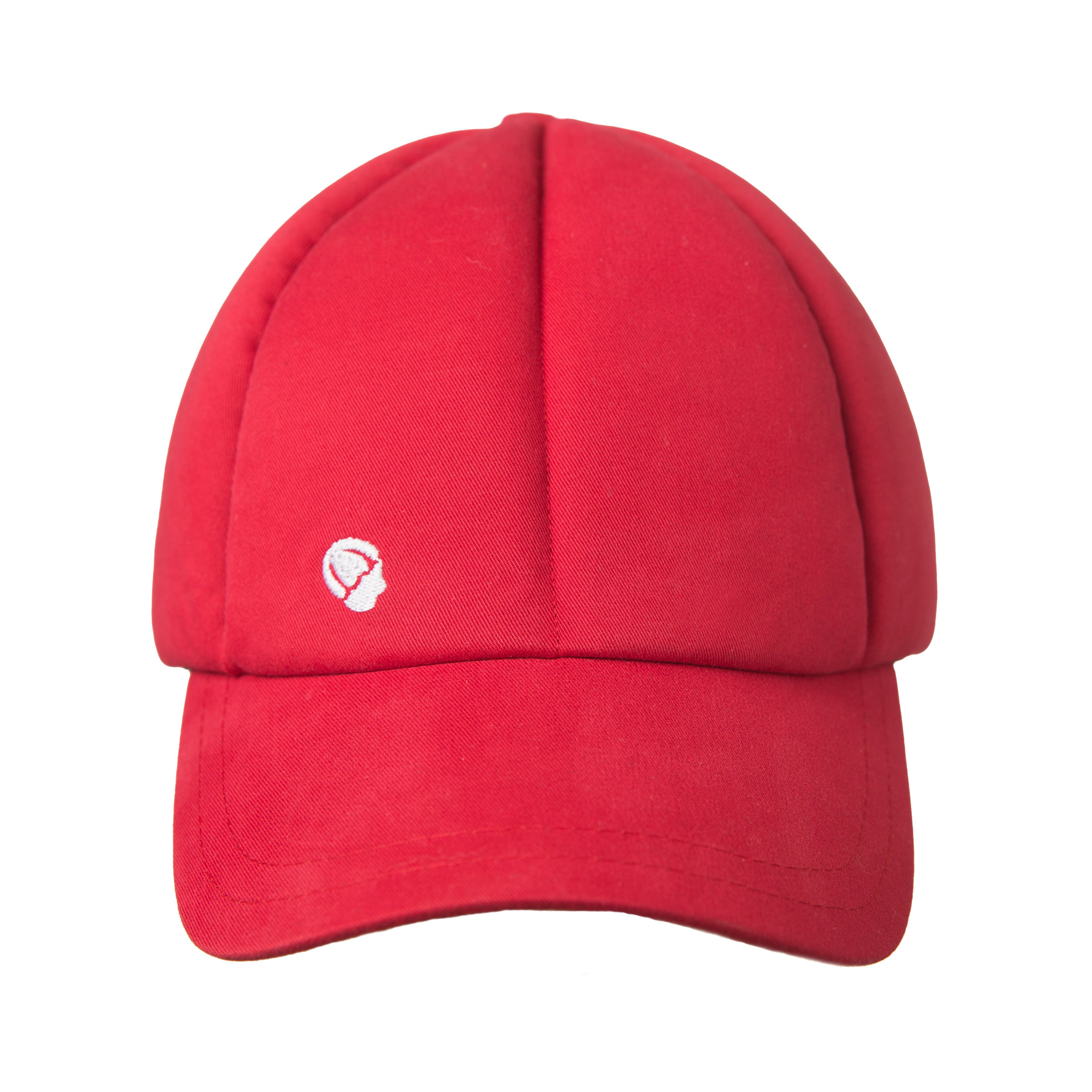 Red protective baseball cap