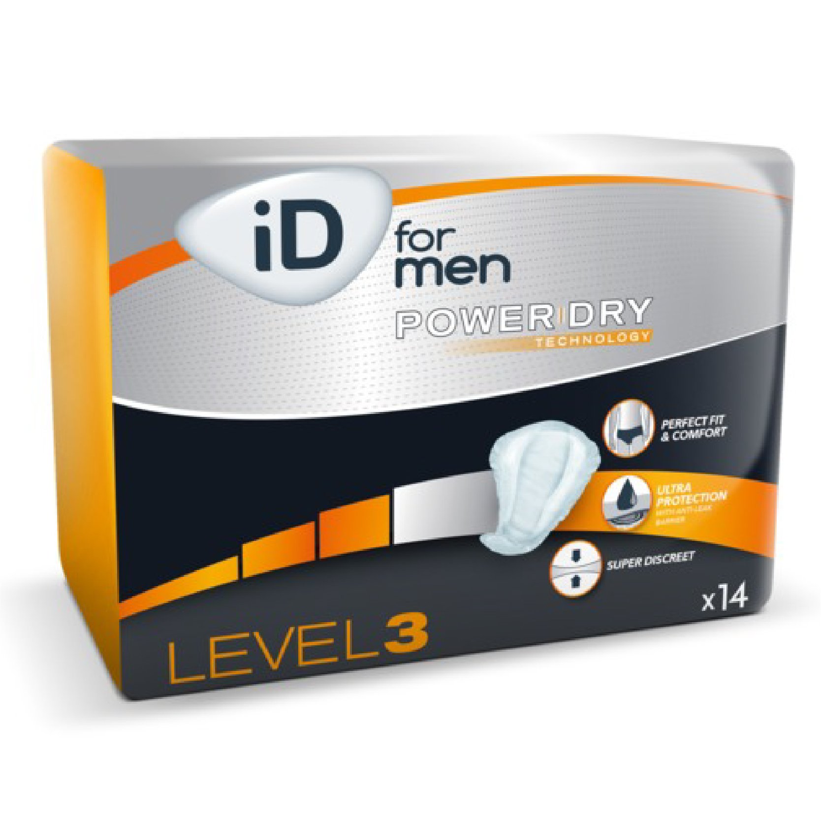 iD Male Stress Incontinence Pads Level 3+